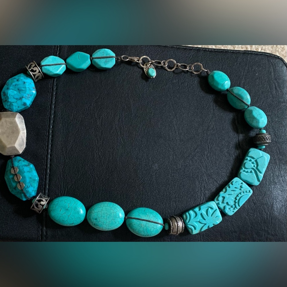 Silpada Retired Stabilized Turquoise ,Howlite Necklace